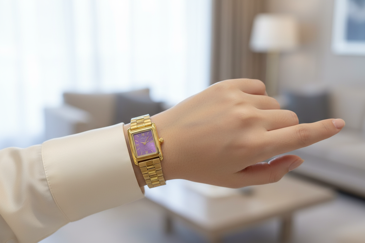 Reloj en muñeca femenina Q&Q