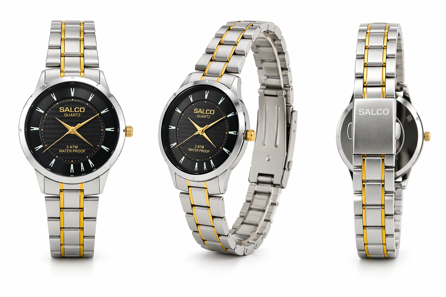 Reloj Salco para mujer Quartz Bicolor Acero Inoxidable 3 ATM