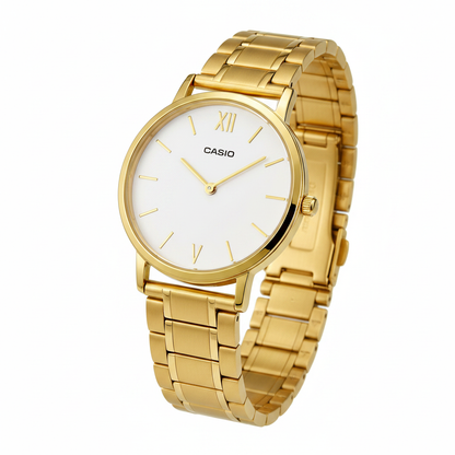 Casio Dorado REF 12519 - ángulo 45 grados fondo blanco