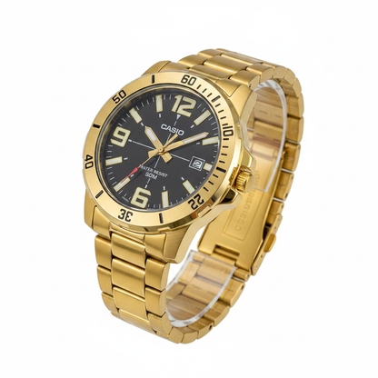 Casio Deportivo Dorado REF 18206 - ángulo 45 grados fondo blanco