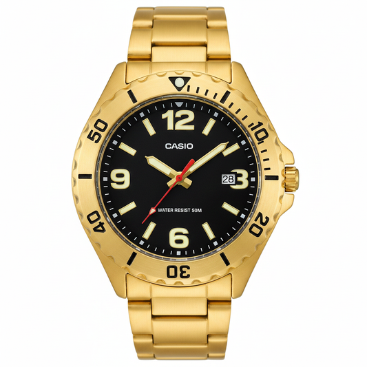 Casio Deportivo Dorado REF 18206 - vista frontal fondo blanco