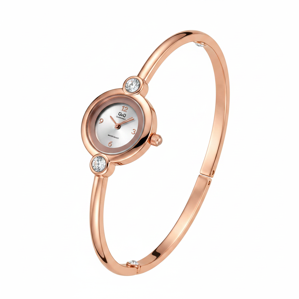 Reloj Q&Q rose gold bangle - vista 3/4