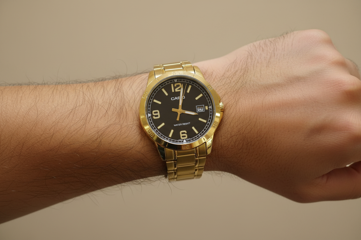 Casio Dorado Deportivo REF 18394 - en muñeca masculina