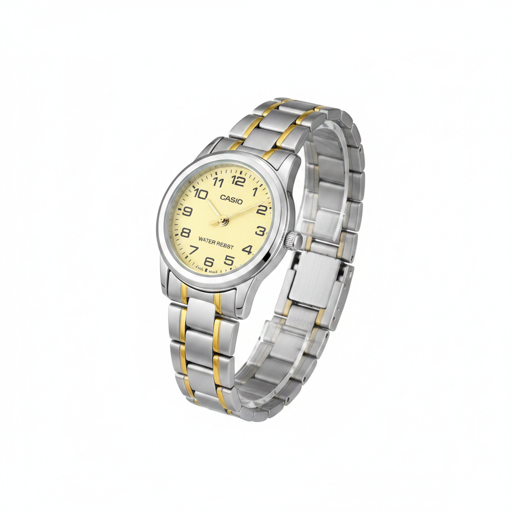 Reloj Casio bicolor - vista 3/4 catálogo