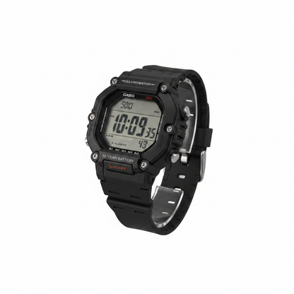 Casio Illuminator W-218H — vista tres cuartos