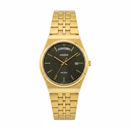 Casio Dorado REF 18008 - vista frontal fondo blanco