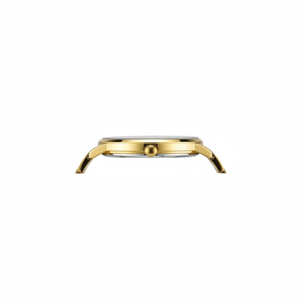 Casio Dorado REF 12519 - vista lateral fondo blanco