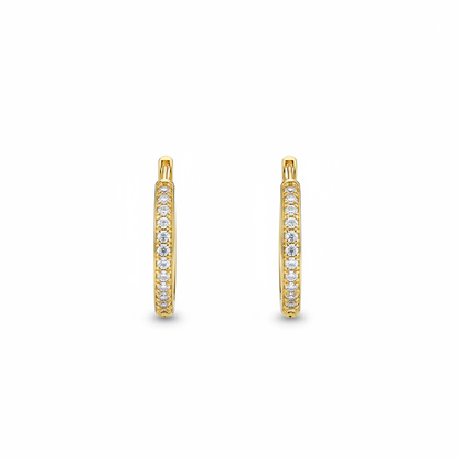 Argolla Oro 18K Zircones Pavé fondo blanco
