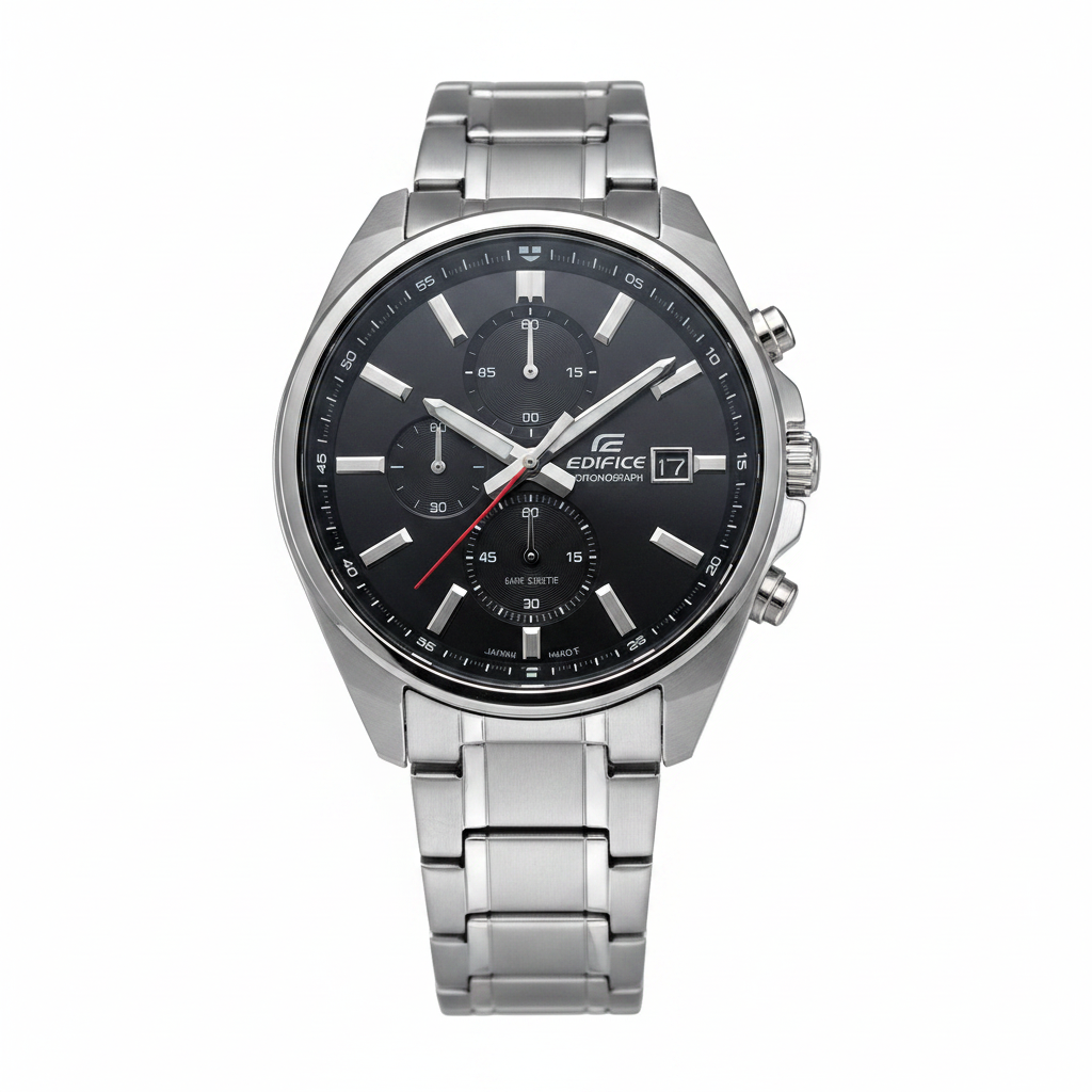 Casio Edifice Chronograph REF 18356 - vista frontal fondo blanco