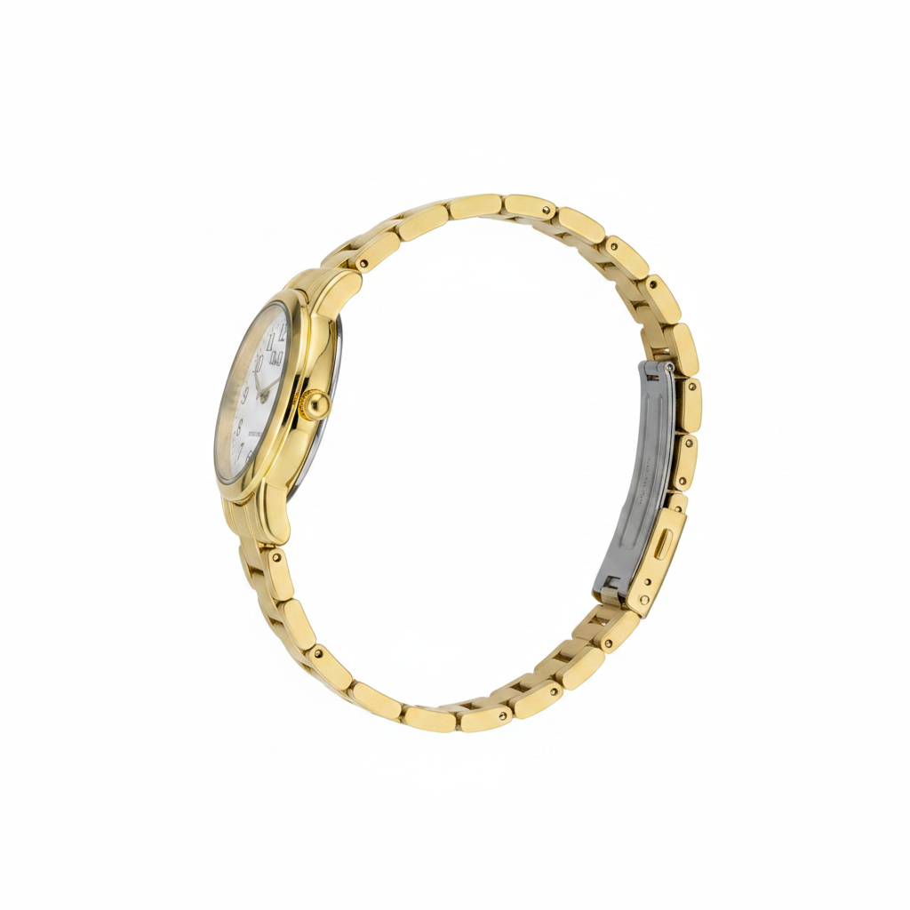 Reloj Q&Q dorado femenino - vista lateral