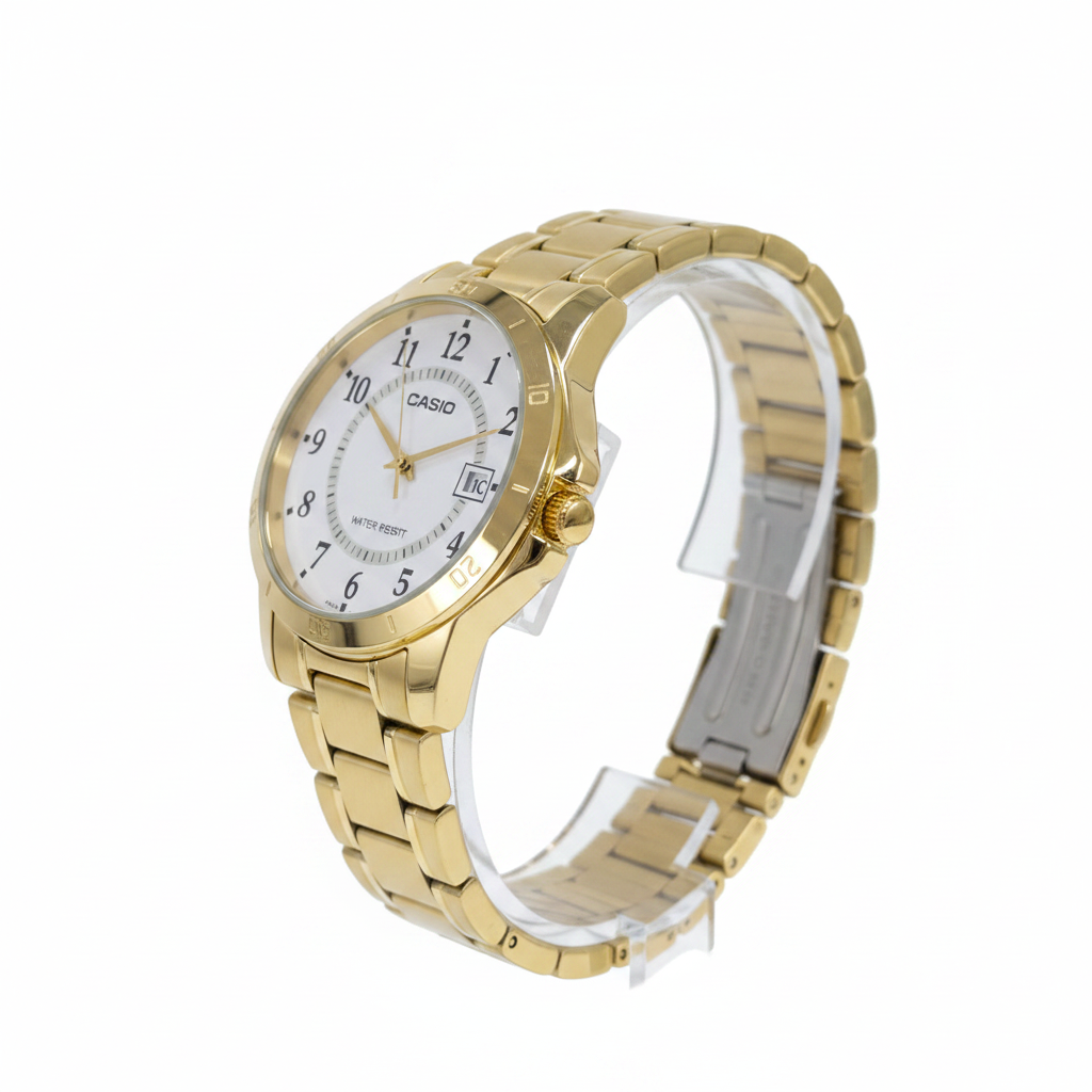 Casio Dorado REF 18593 - vista lateral fondo blanco