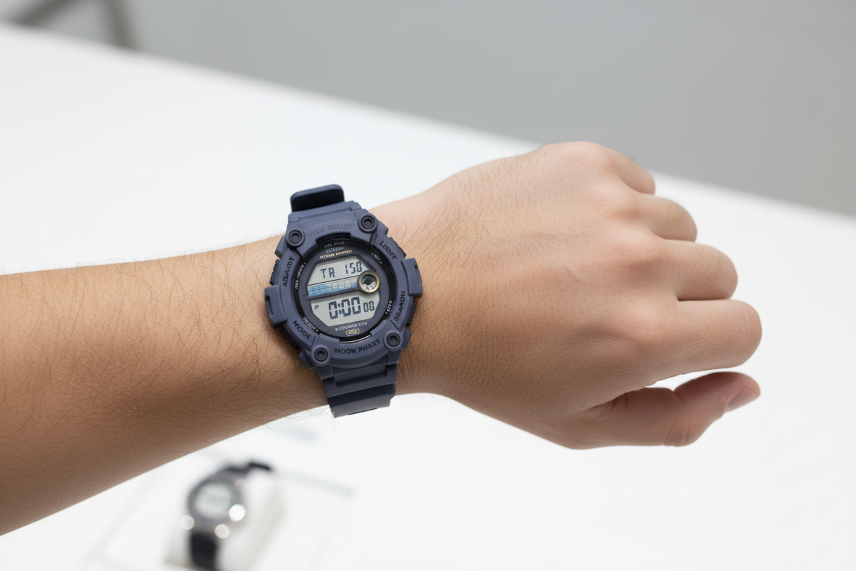 Casio WS-1400H — en muñeca masculina