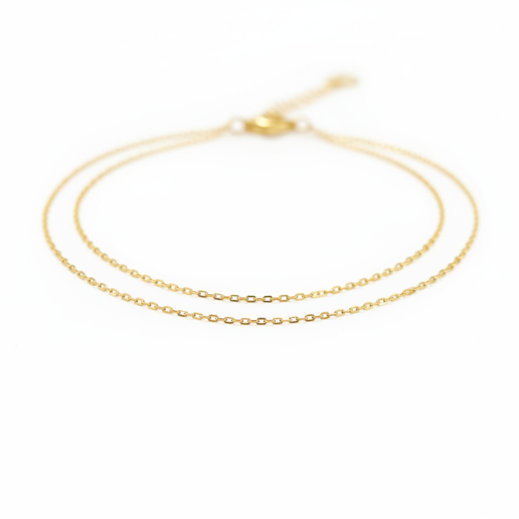 Detalle eslabones cadena oro 18k