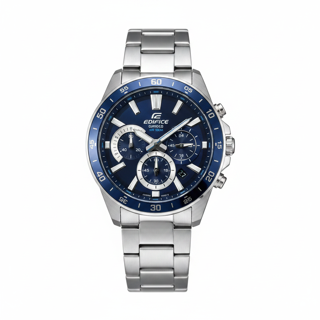 Casio Edifice Chronograph - vista frontal fondo blanco