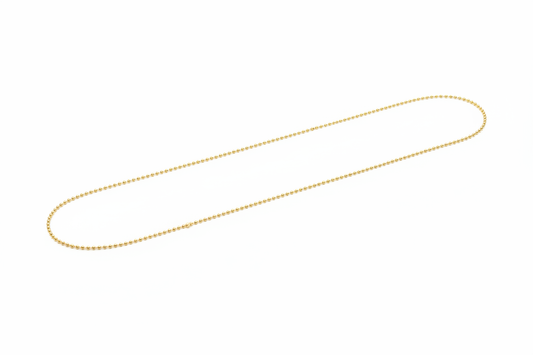 Cadena Bola Oro 18K Dama fondo blanco