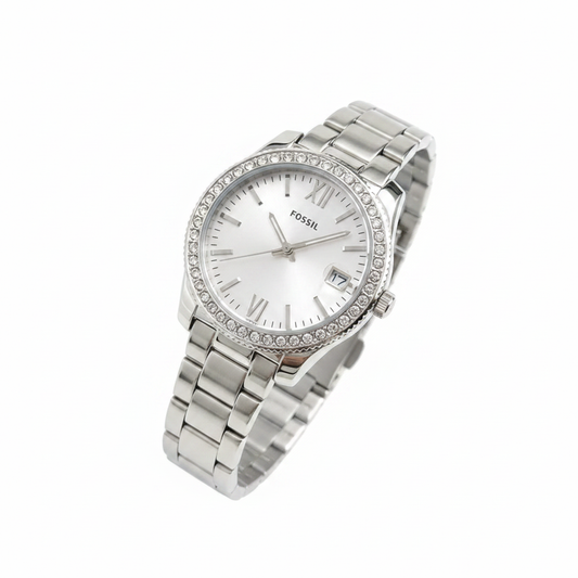 Reloj Fossil BRS Plateado - Fondo blanco catálogo