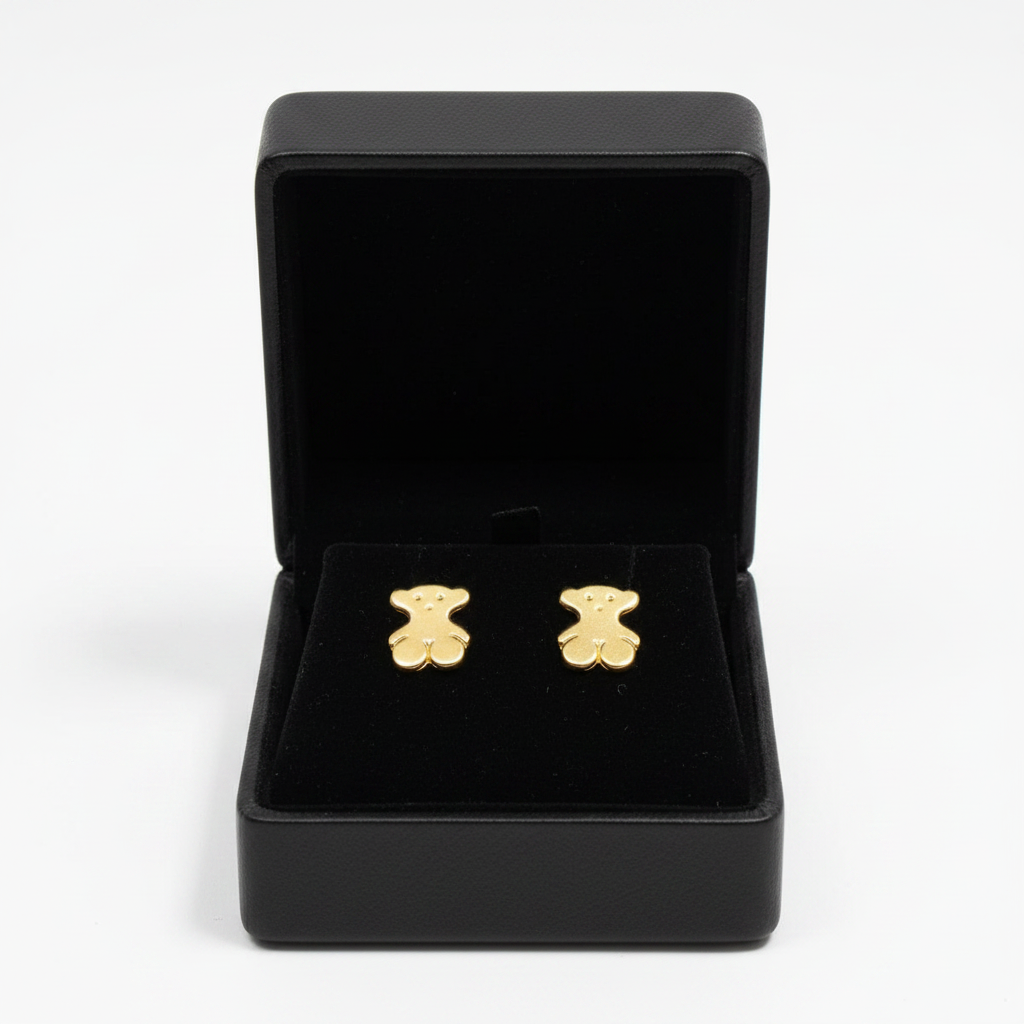 Topos osito oro 18K en estuche joyería