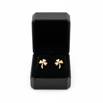 Topos trébol oro 18K en estuche joyería