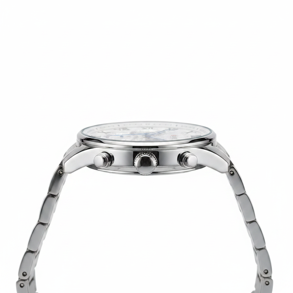 Reloj Curren plateado – perfil lateral