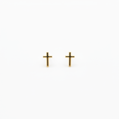 Topos cruz oro 18k fondo blanco