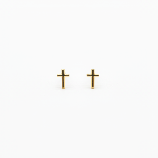 Topos cruz oro 18k fondo blanco