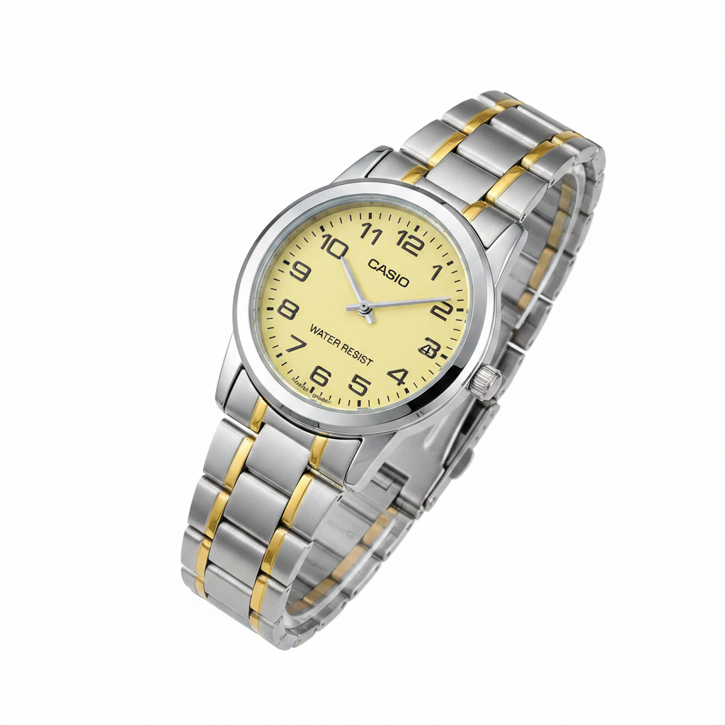 Reloj Casio bicolor - vista diagonal catálogo