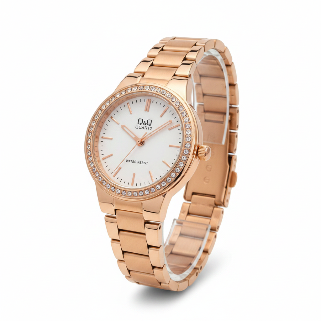 Reloj Q&Q rose gold presidente - vista 3/4