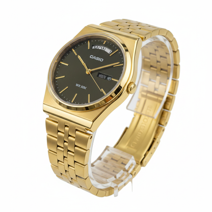 Casio Dorado REF 18008 - vista lateral fondo blanco