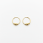 Candonga oro bolita 18k fondo blanco - aro redondo