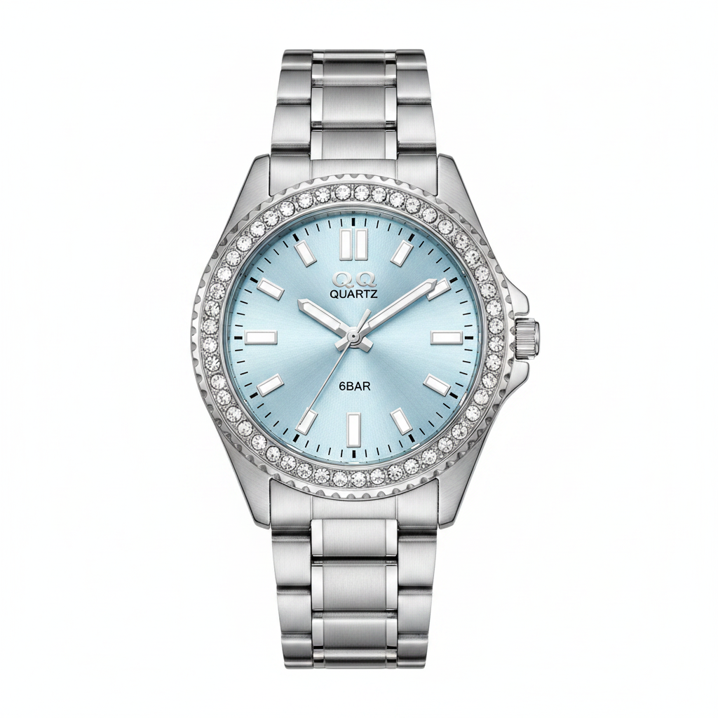 Reloj Q&Q escafandro azul hielo - vista frontal