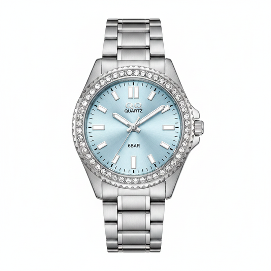 Reloj Q&Q escafandro azul hielo - vista frontal