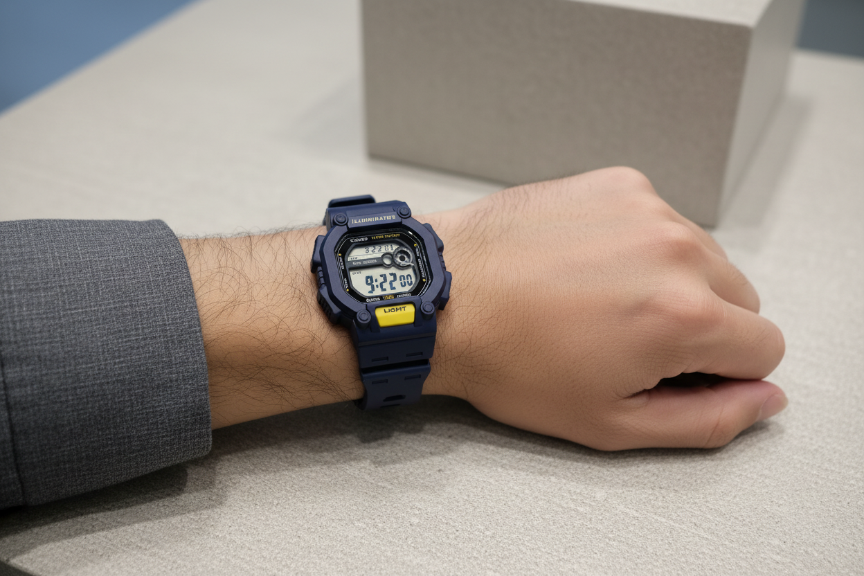 Casio Illuminator TW-736H — en muñeca masculina