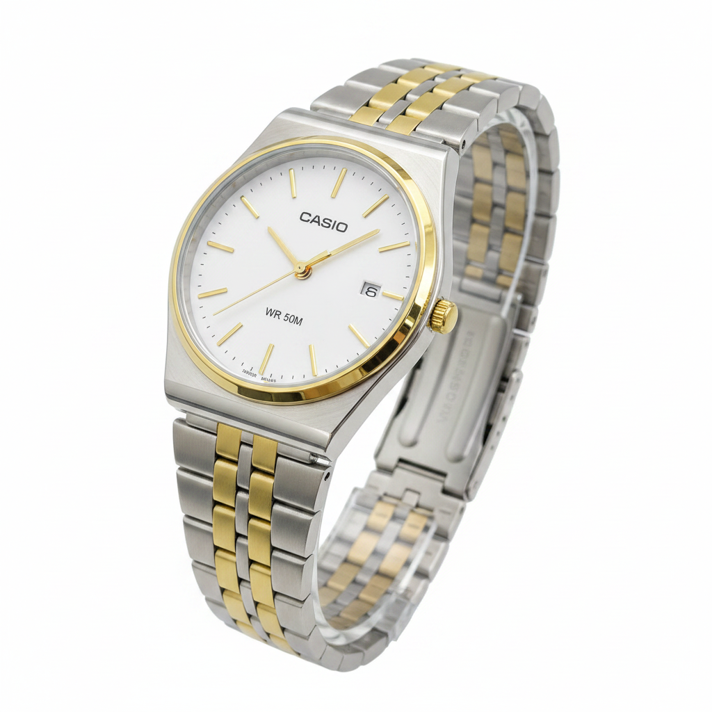 Casio Bicolor REF 18203 - ángulo 45 grados fondo blanco