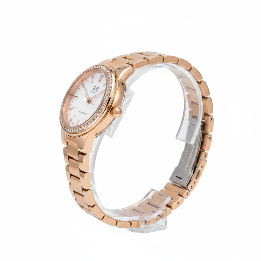 Reloj Q&Q rose gold presidente - vista lateral