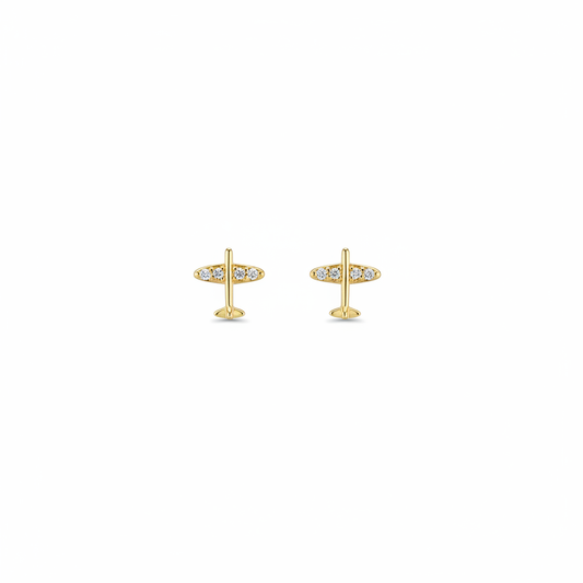 Topos avión oro 18k fondo blanco
