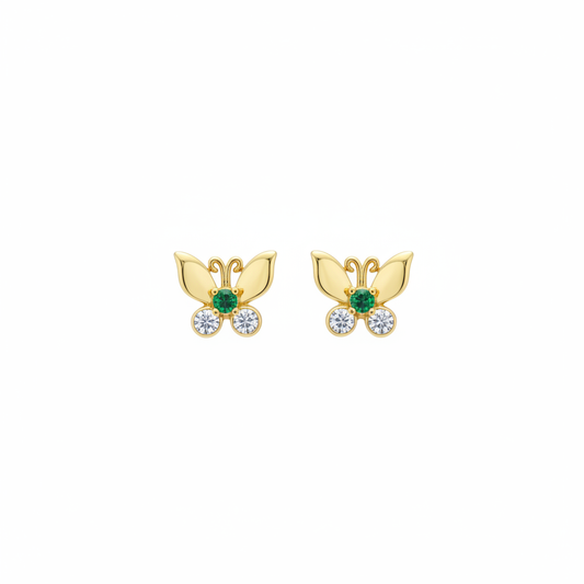 Topos mariposa oro 18k fondo blanco