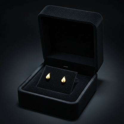Topos gota oro 18k en cofre negro