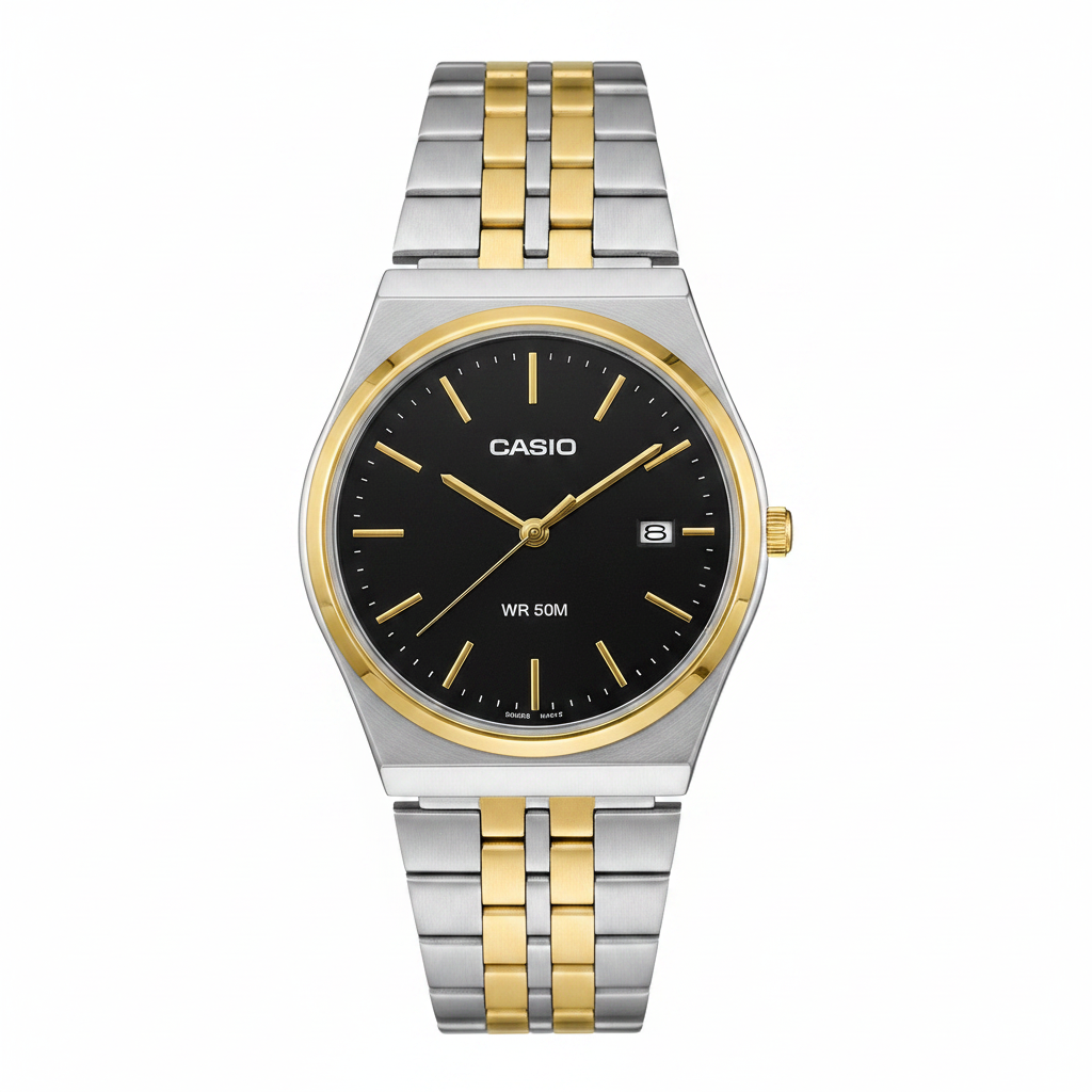Casio Bicolor REF 18205 - vista frontal fondo blanco
