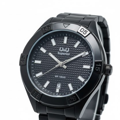 Reloj Q&Q Superior Negro - Detalle esfera
