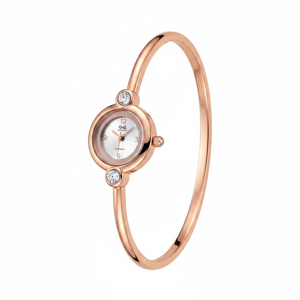 Reloj Q&Q rose gold bangle - vista diagonal